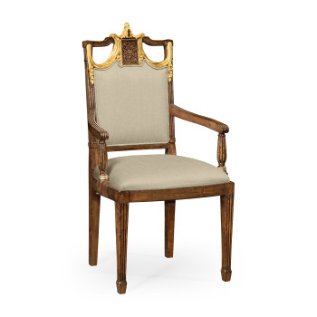 Neo-classical dining chair with gilded swag back (Arm)