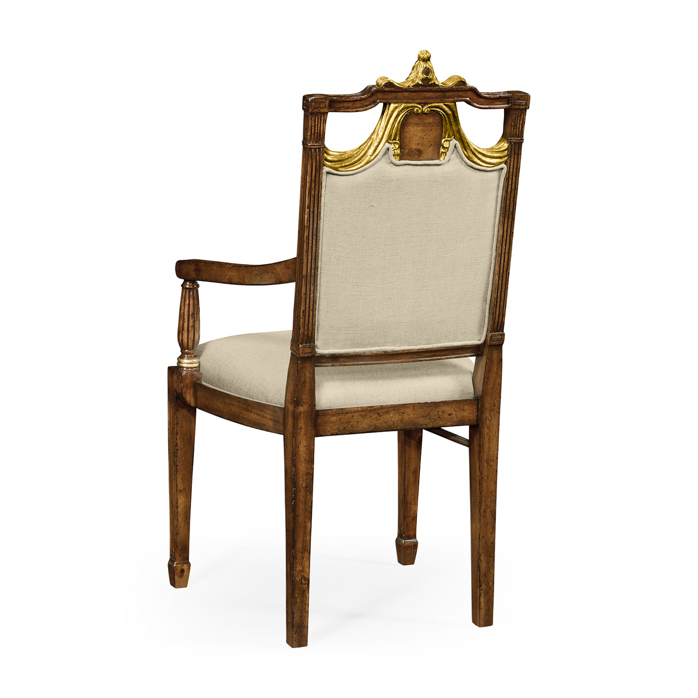 Neo-classical dining chair with gilded swag back (Arm)
