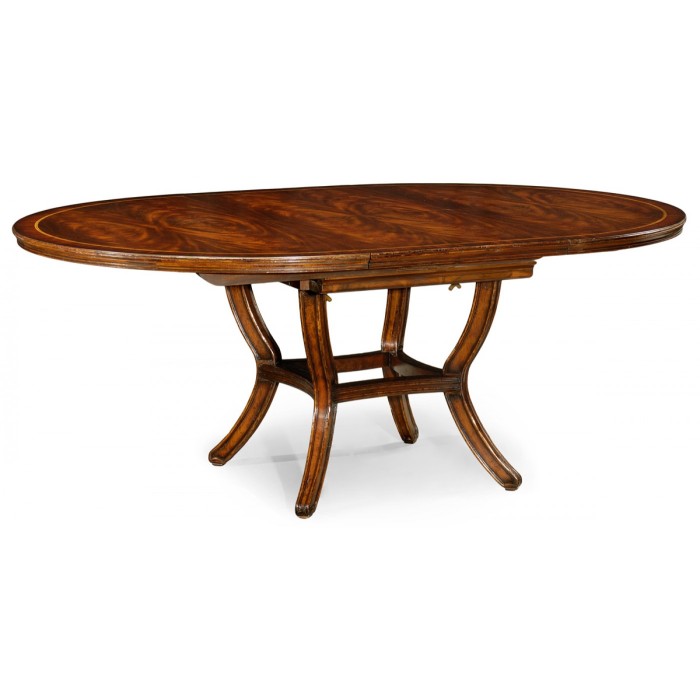 Mahogany Round Extending Dining Table 48