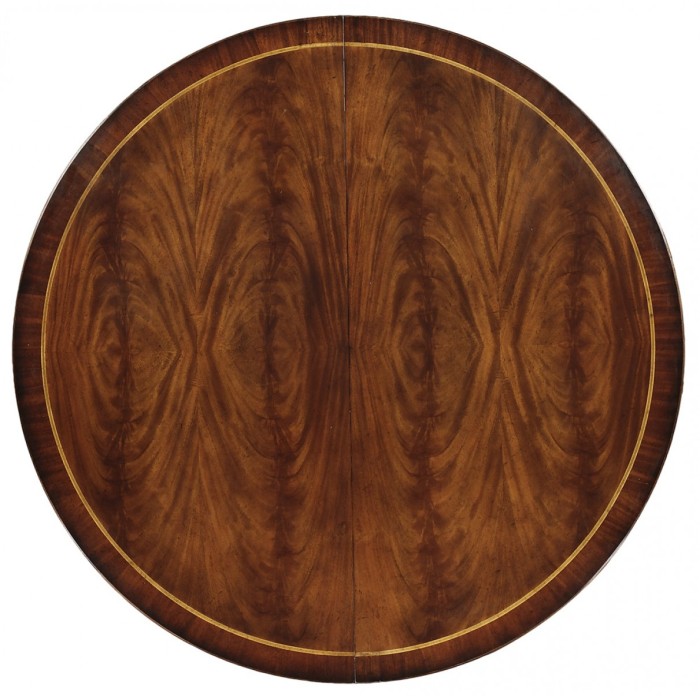 Mahogany Round Extending Dining Table 48