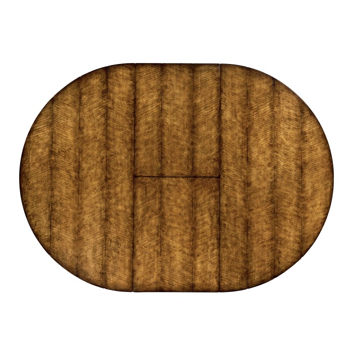 Country Walnut Round Extending Dining Table 48