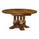 Country Walnut Round Extending Dining Table 48