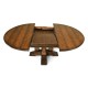 Country Walnut Round Extending Dining Table 54