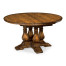 Country Walnut Round Extending Dining Table 54