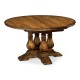 Country Walnut Round Extending Dining Table 54