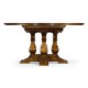 Country Walnut Round Extending Dining Table 60