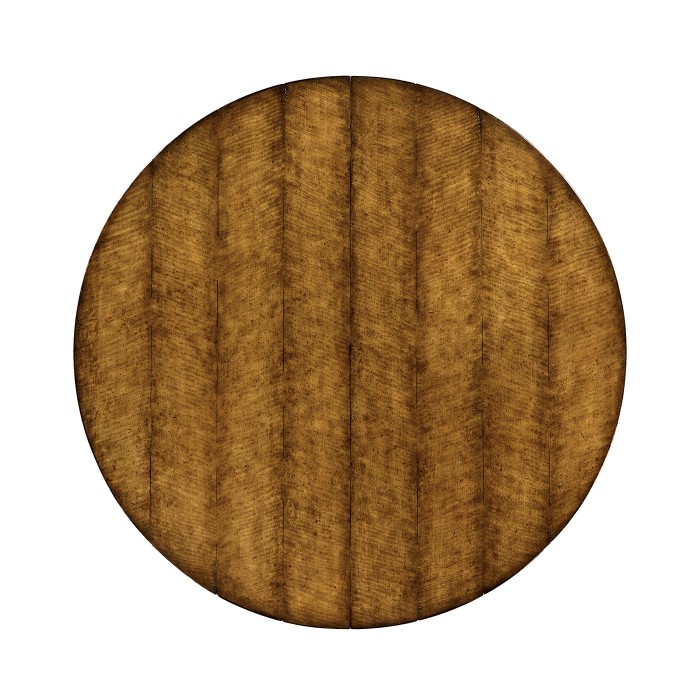 Country Walnut Round Extending Dining Table 60