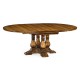 Country Walnut Round Extending Dining Table 60