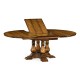 Country Walnut Round Extending Dining Table 60