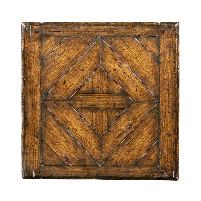 Rustic walnut nesting coffee table