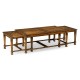 Rustic walnut nesting coffee table