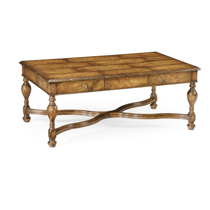Rustic walnut coffee table