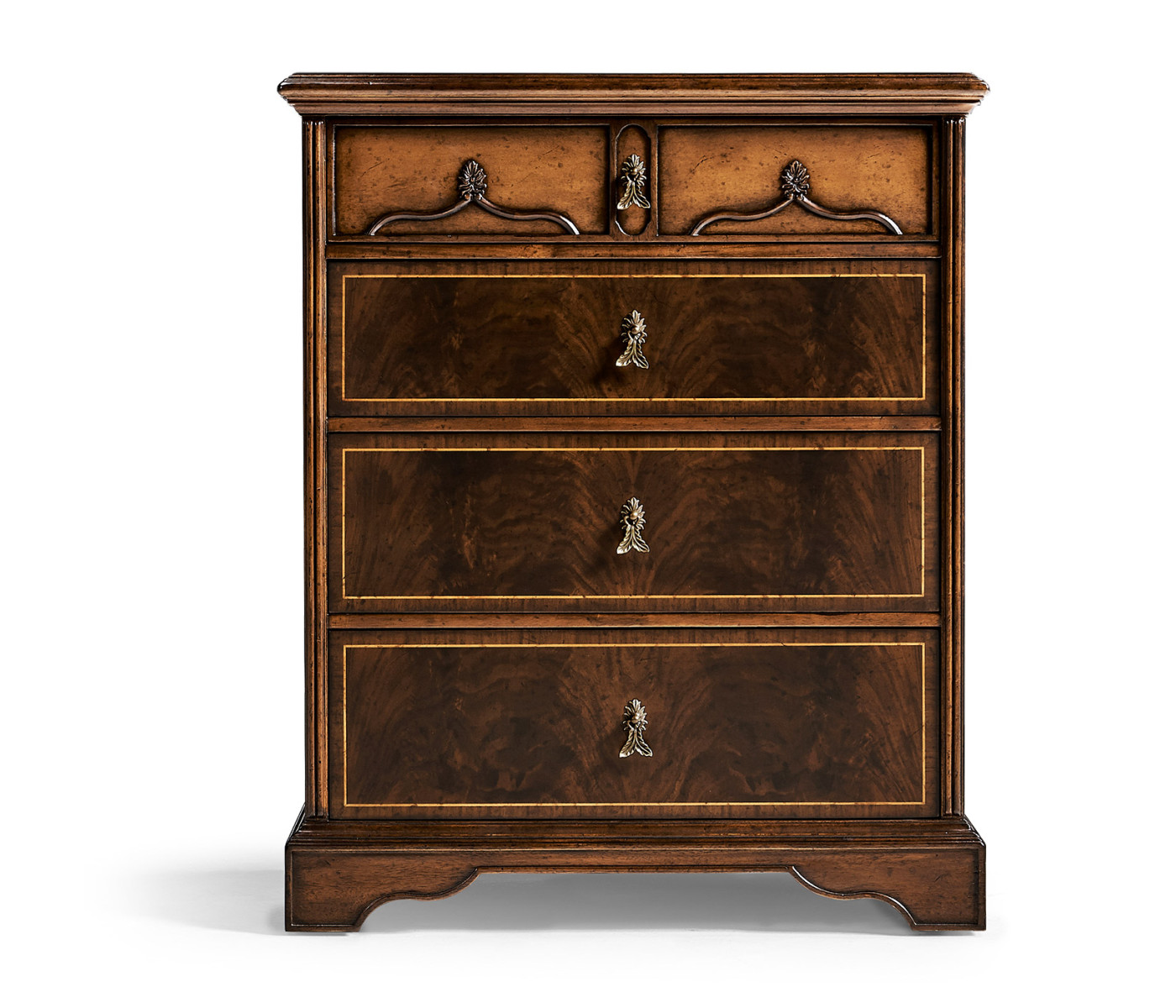 Small Chippendale Gothic Chest of Four Drawers