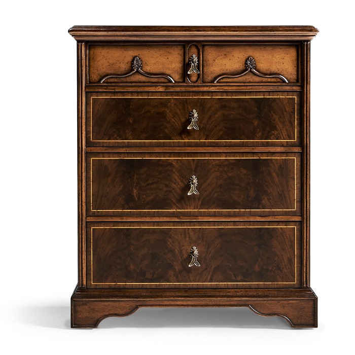 Small Chippendale Gothic Chest of Four Drawers