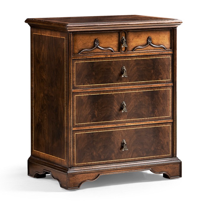Small Chippendale Gothic Chest of Four Drawers