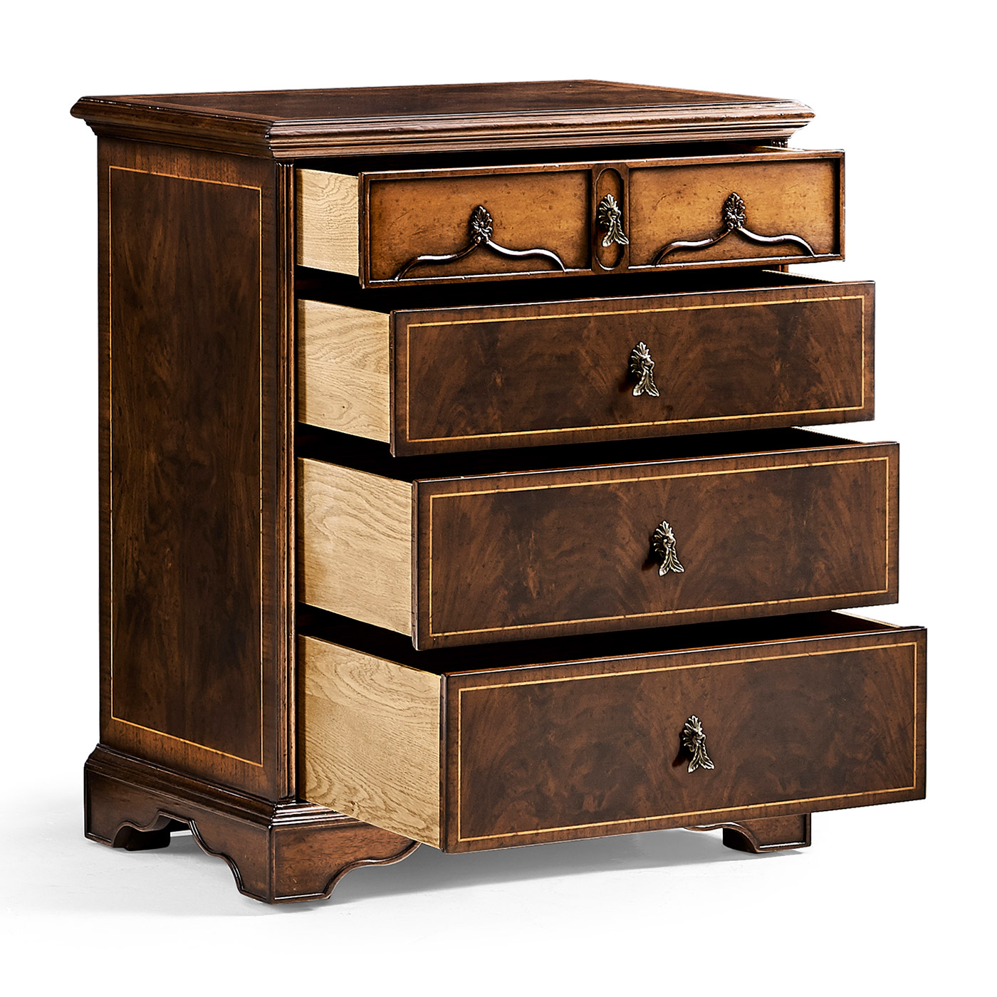 Small Chippendale Gothic Chest of Four Drawers