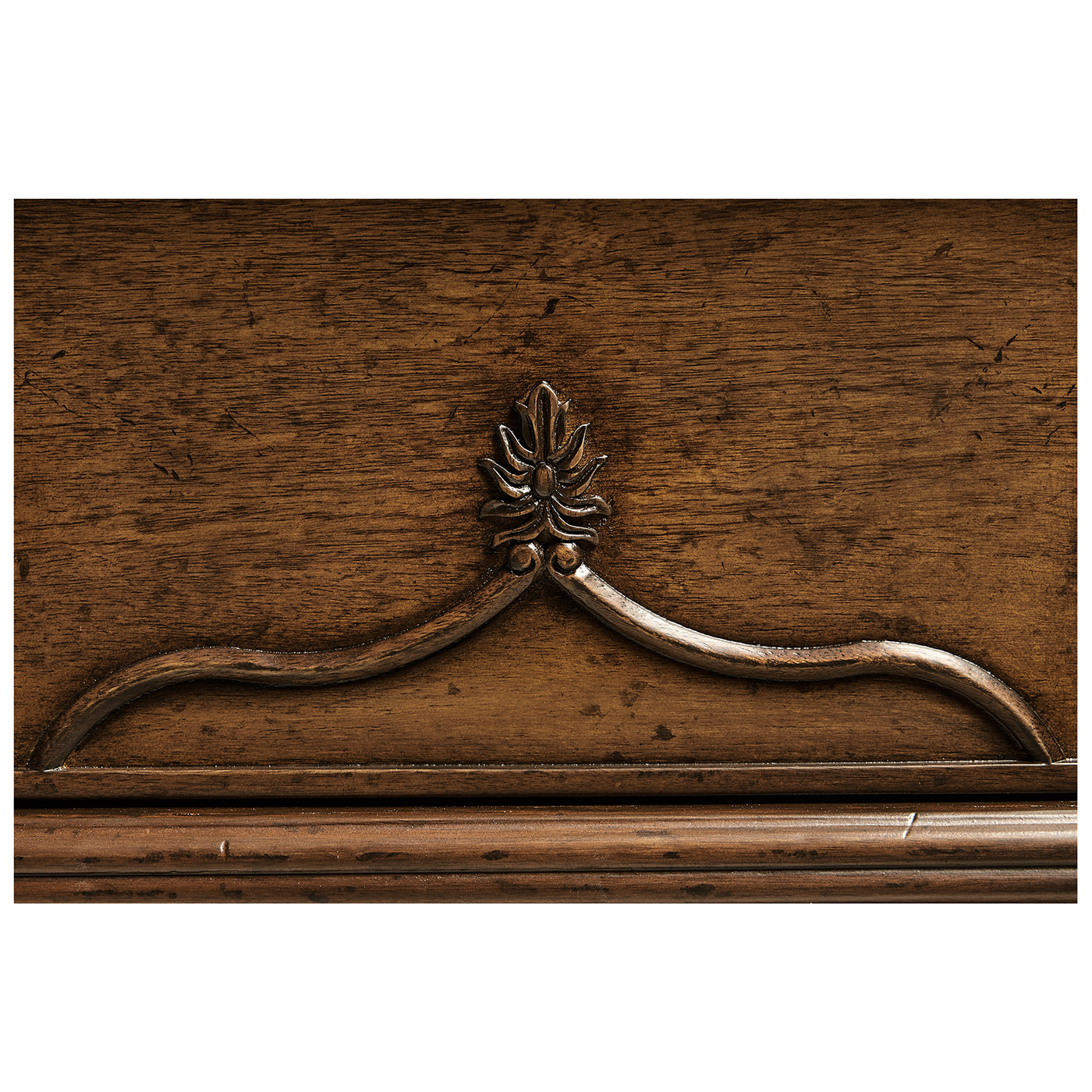 Chippendale gothic large chest of five drawers