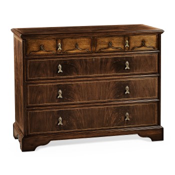 Chippendale gothic large chest of five drawers