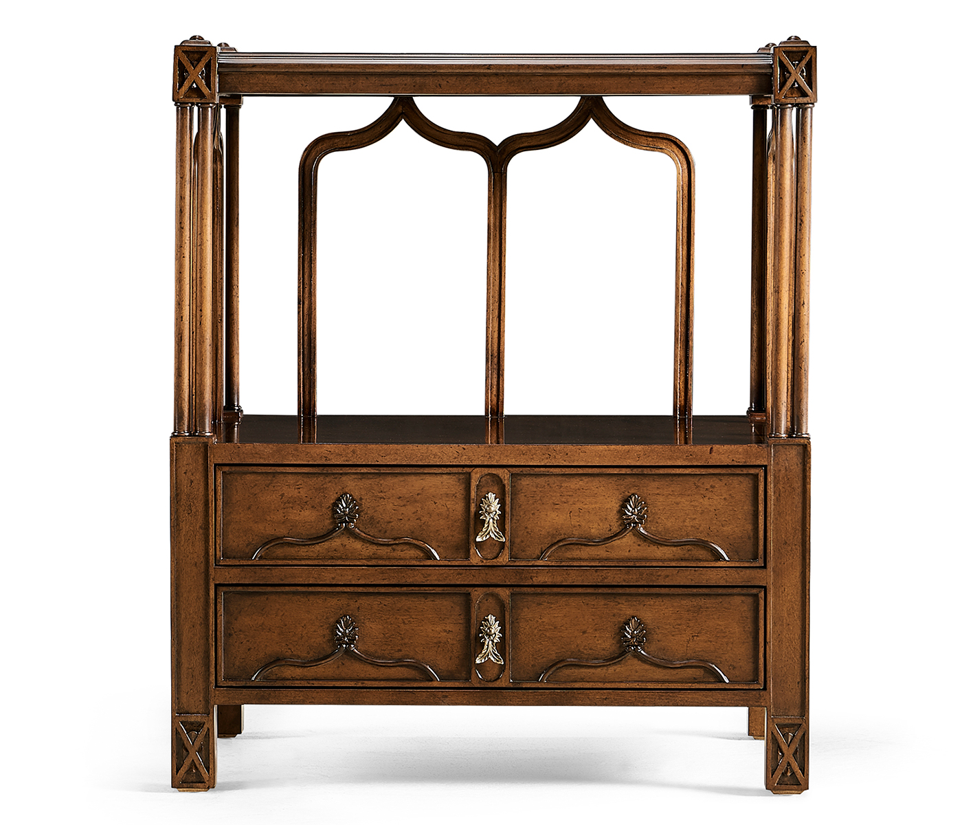 Crotch walnut side table