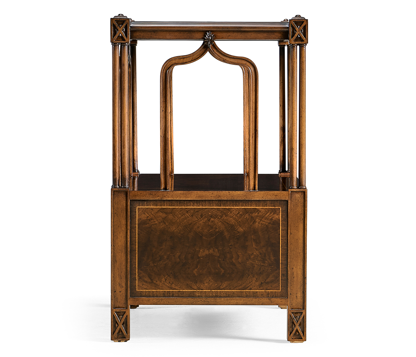 Crotch walnut side table