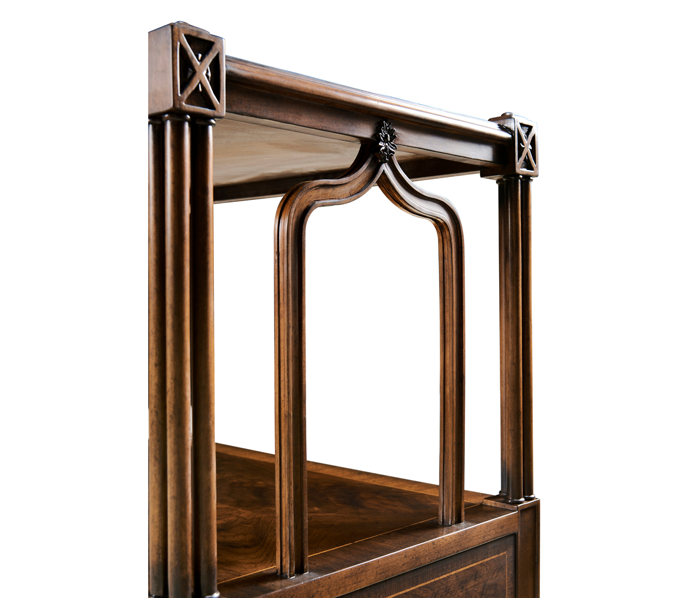 Crotch walnut side table