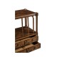 Crotch walnut side table