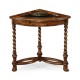 Oyster & églomisé corner table