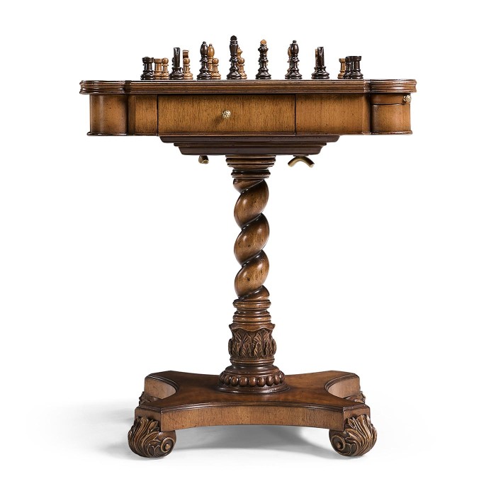 Oyster Veneer Games Table
