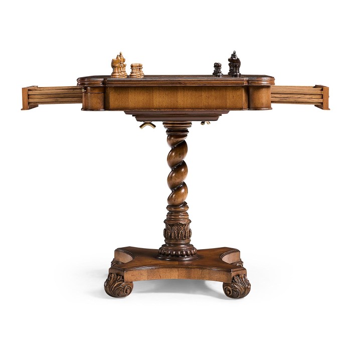 Oyster Veneer Games Table
