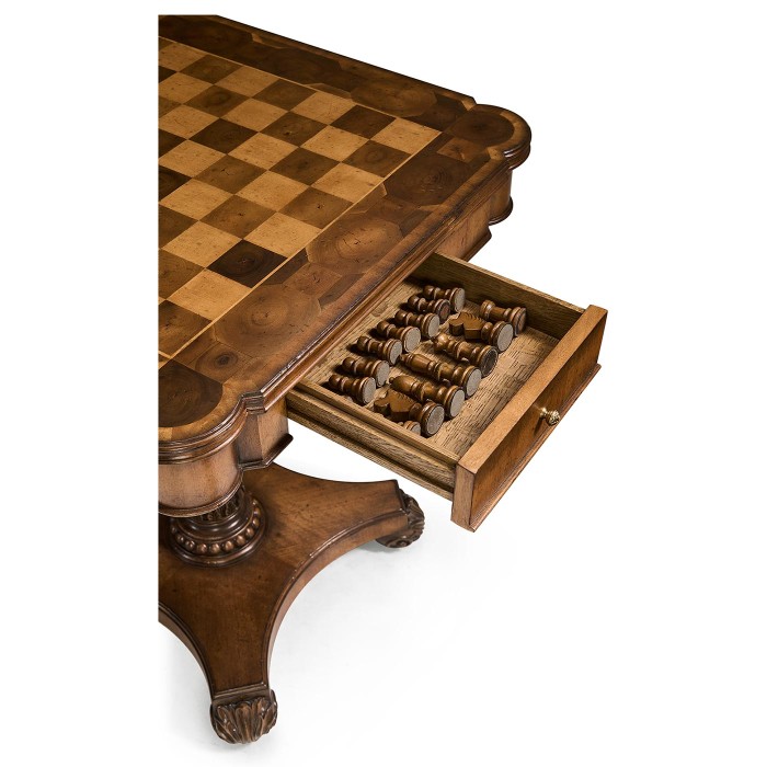Oyster Veneer Games Table