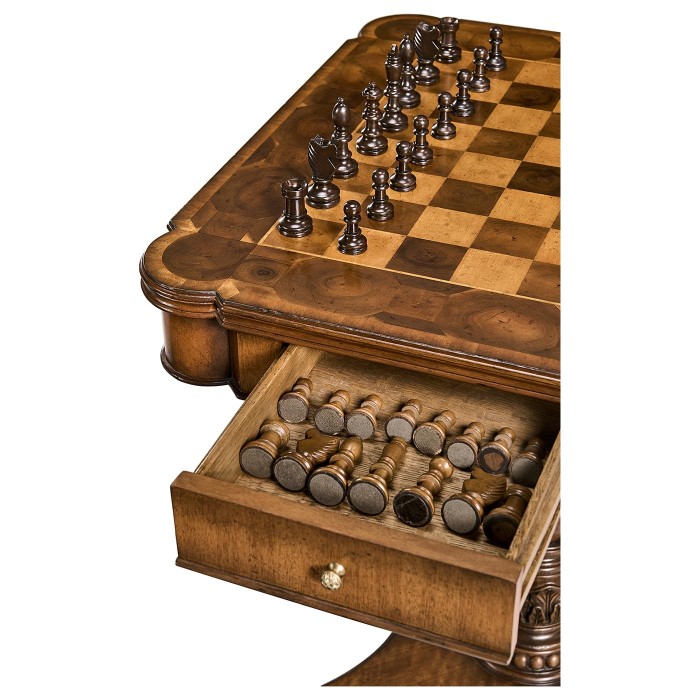 Oyster Veneer Games Table