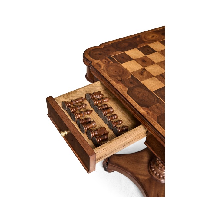 Oyster Veneer Games Table