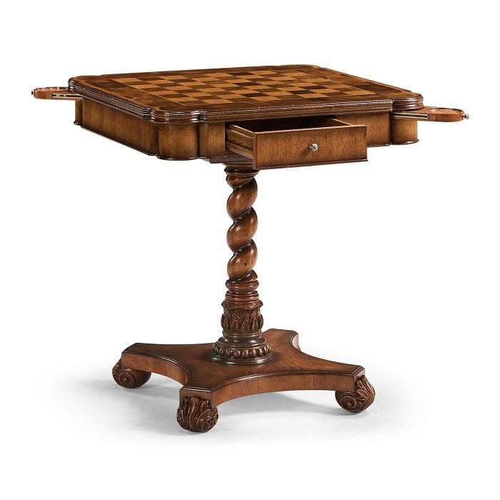 Oyster Veneer Games Table
