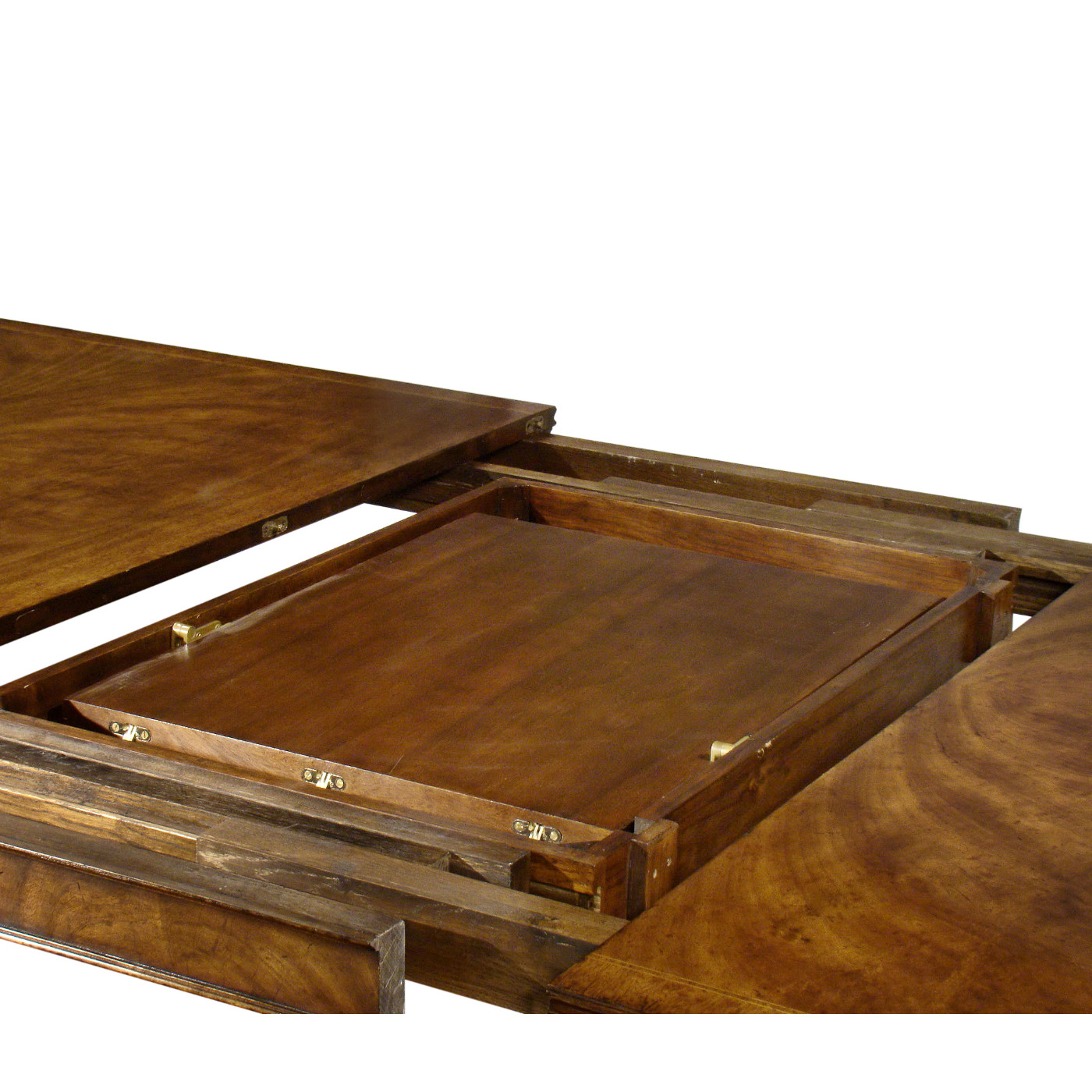 Triple Walnut Pedestal Dining Table 116