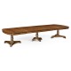 Triple Walnut Pedestal Dining Table 116