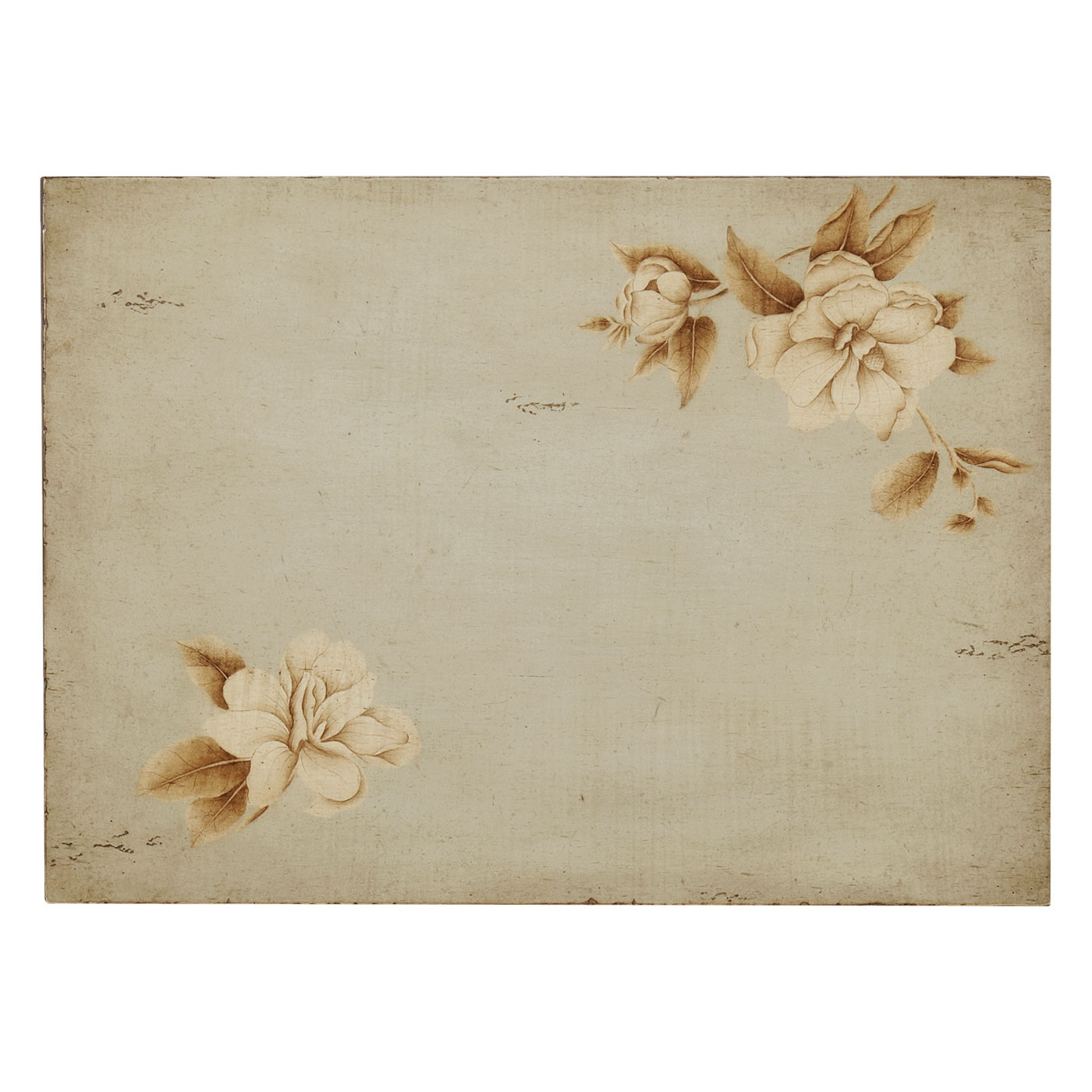 Short Foral Painted Chest on Stand