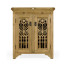 Gothic Natural Oak Wine Cabinet Small