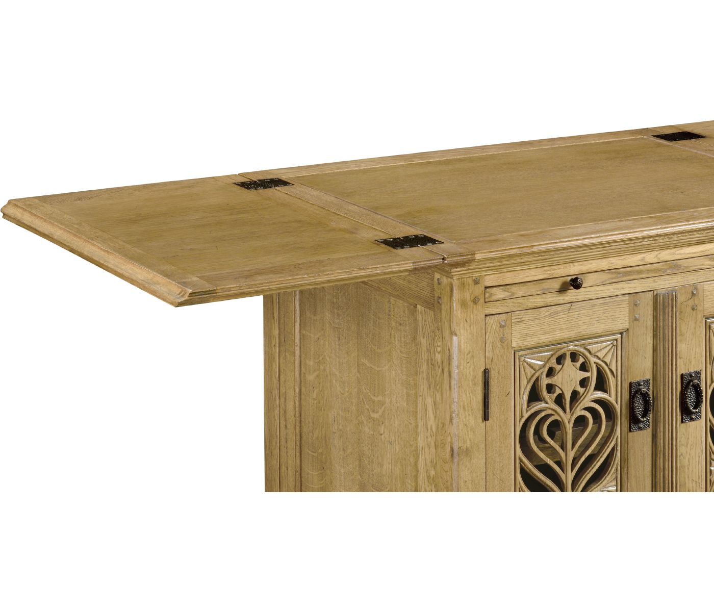 Gothic Natural Oak Wine Cabinet Small