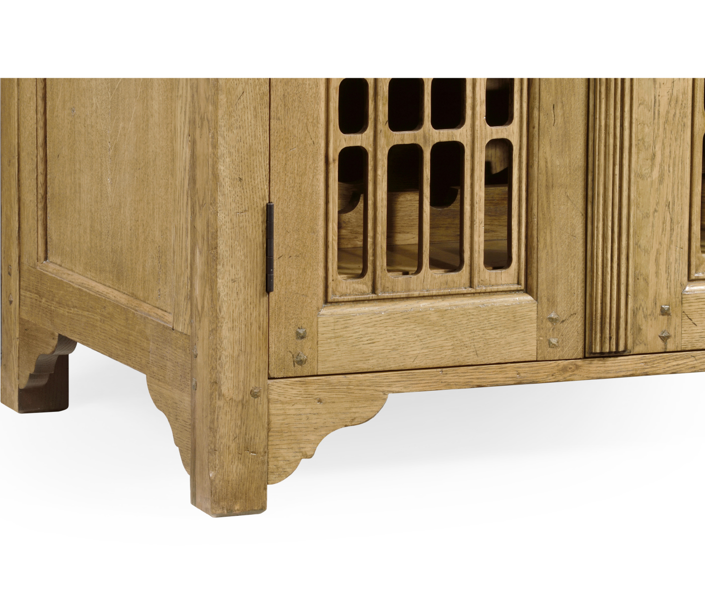 Gothic Natural Oak Wine Cabinet Small