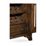 Tall Gothic Dark Oak Wine Cabinet