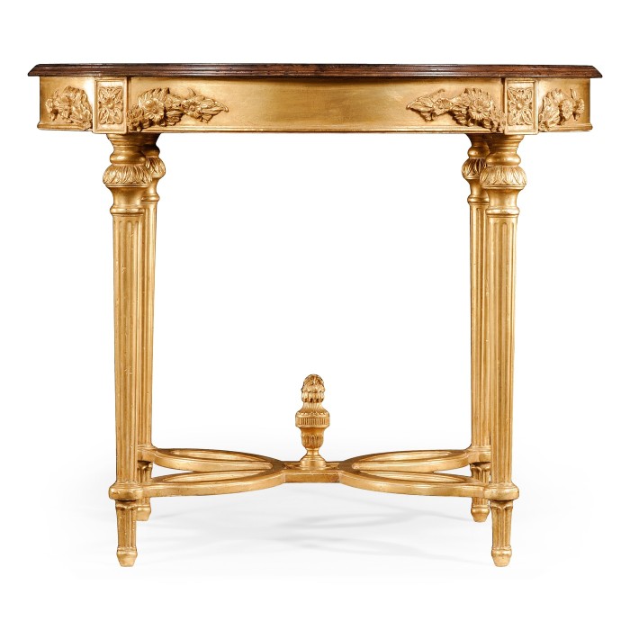 Napoleon III Mahogany Centre Table (Gilded  Base)