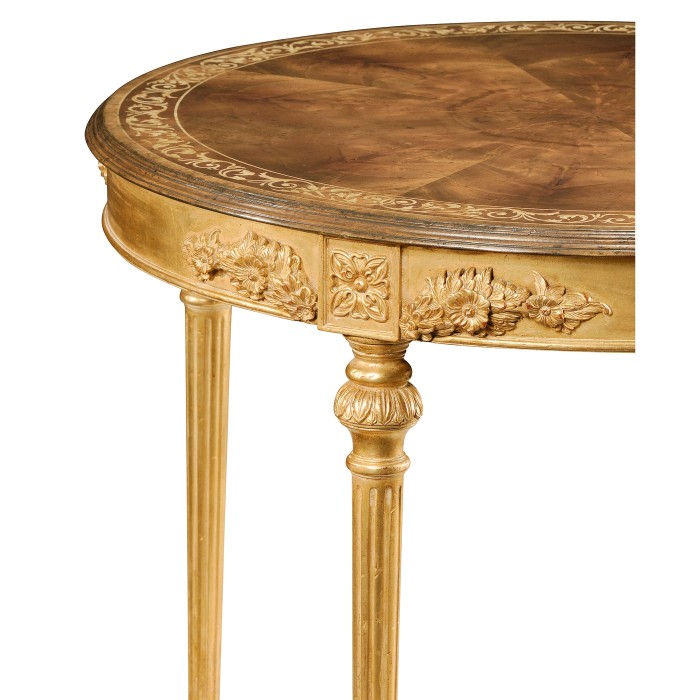 Napoleon III Mahogany Centre Table (Gilded  Base)