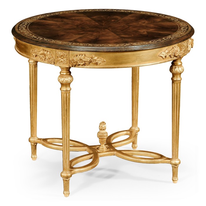 Napoleon III Mahogany Centre Table (Gilded  Base)