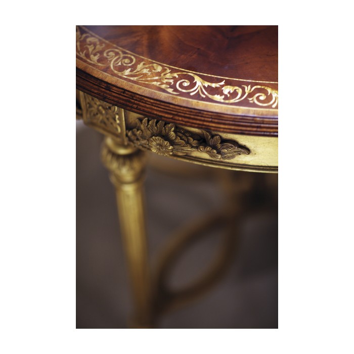 Napoleon III Mahogany Centre Table (Gilded  Base)