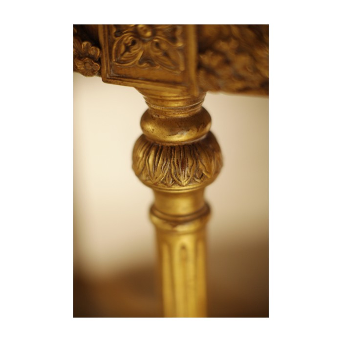 Napoleon III Mahogany Centre Table (Gilded  Base)