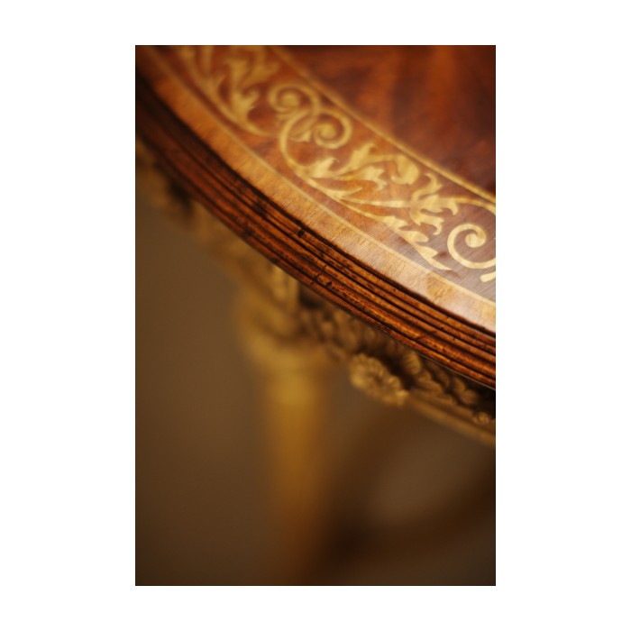 Napoleon III Mahogany Centre Table (Gilded  Base)