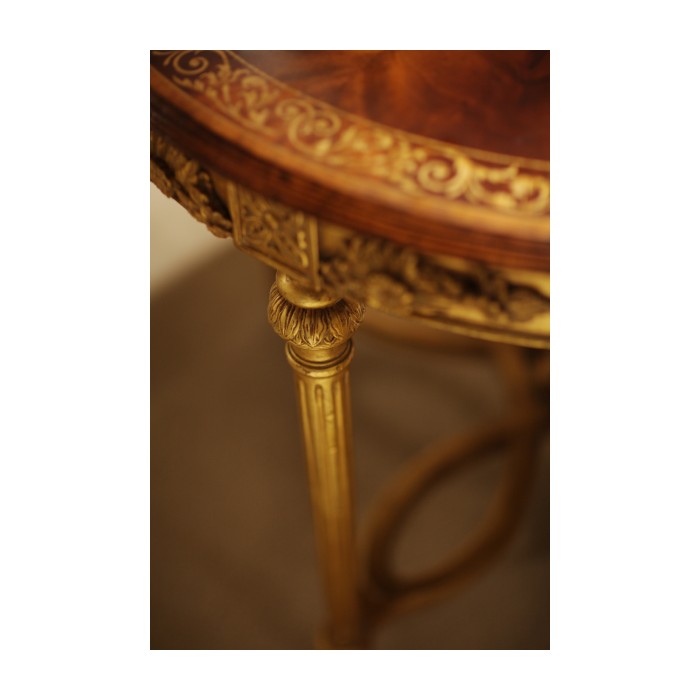 Napoleon III Mahogany Centre Table (Gilded  Base)