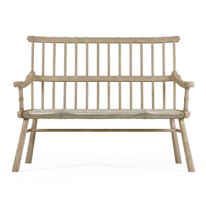 Rustic Style Grey Oak Country Bench
