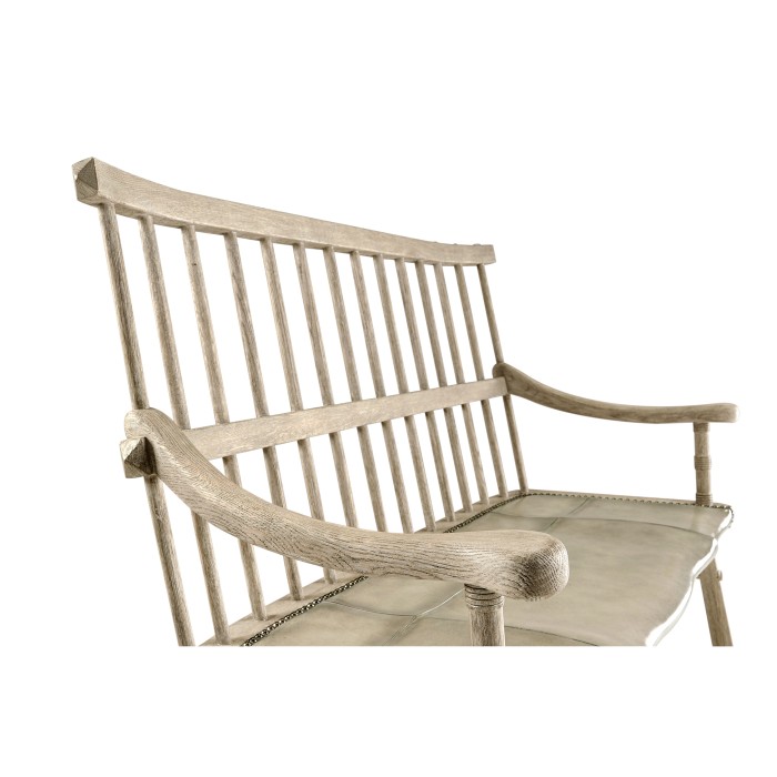 Rustic Style Grey Oak Country Bench