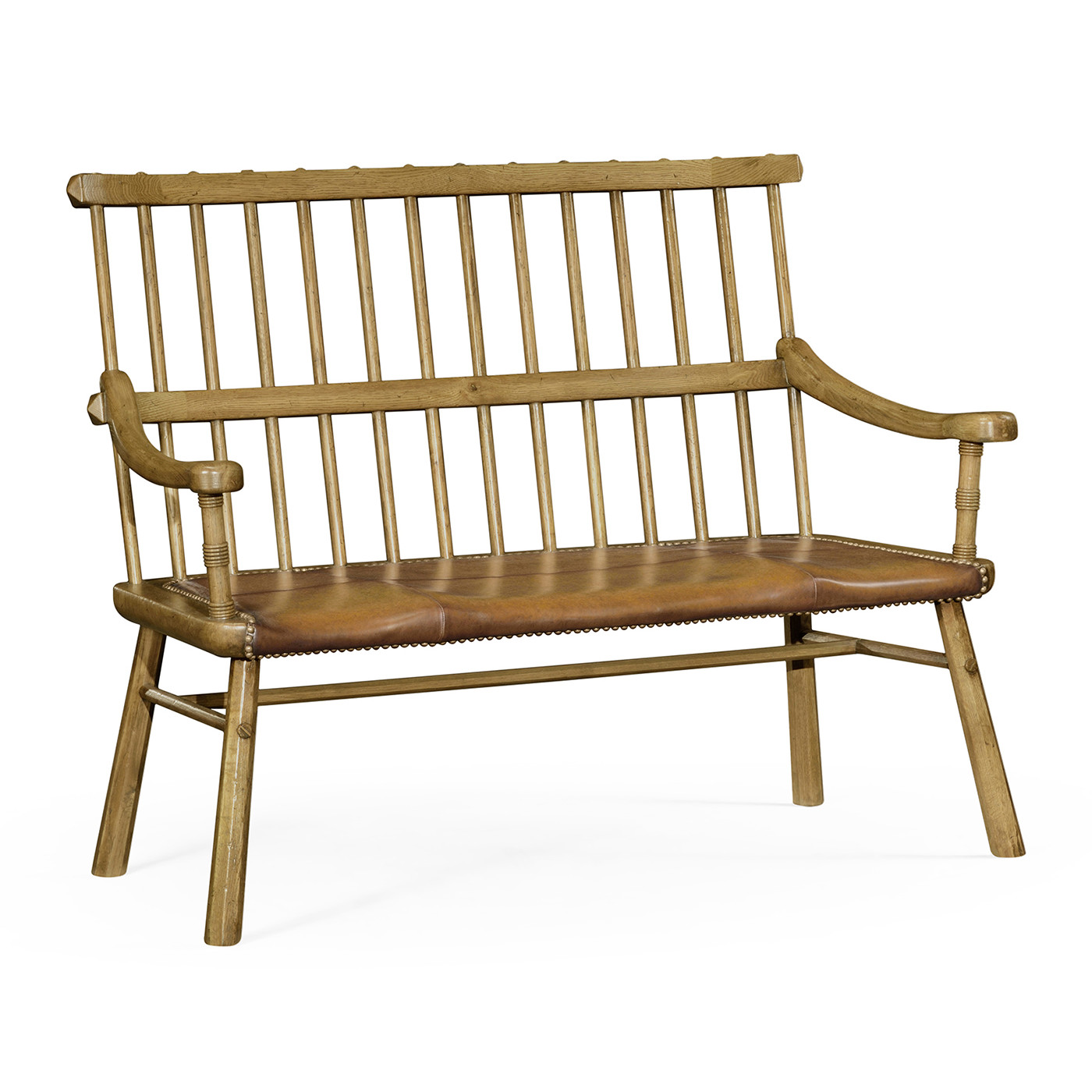 Rustic Style Natural Oak Country Bench